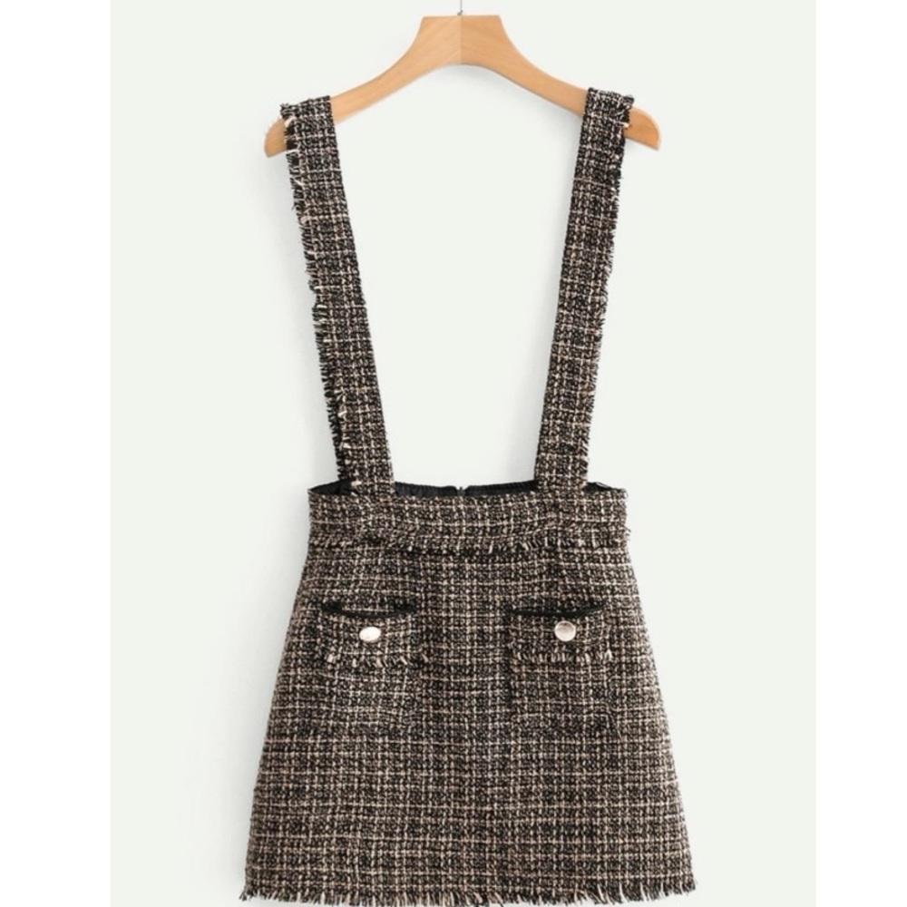 Fringe Tweed Skirt